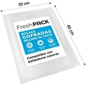 (PACK 100) BOLSAS GOFRADAS 30 X 40 CM PARA SELLADO AL VACÍO