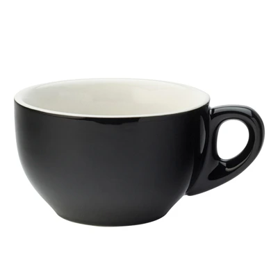 LATTE 280 ML TAZA BARISTA NEGRA PORCELANA UTOPIA