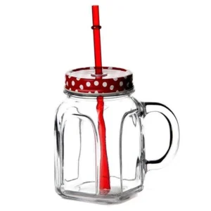 HOMEMADE 450 ML C/TAPA Y BOMBILLA PASABAHCE