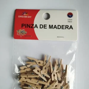 (PACK 24) MINI PINZA 2.5 CM MADERA