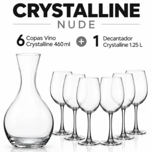 PACK 6 COPAS CRYSTALLINE 460 ML + DECANTADOR (24%DCTO)